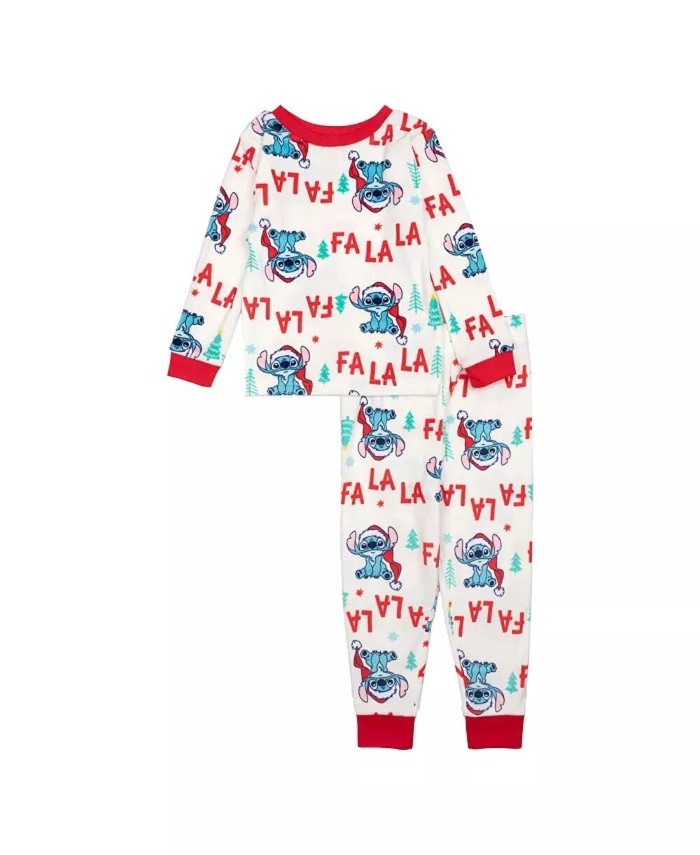 NEW! 2T Disney Lilo & Stitch Toddler Unisex Christmas Holiday Soft Pajama Set